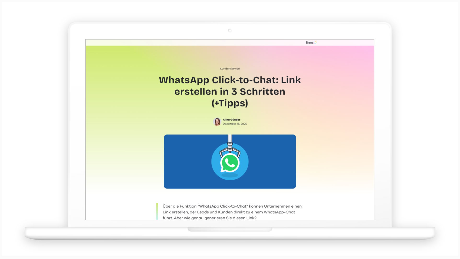 WhatsApp Click-to-Chat: Link erstellen in 3 Schritten (+Tipps) - Lime ...
