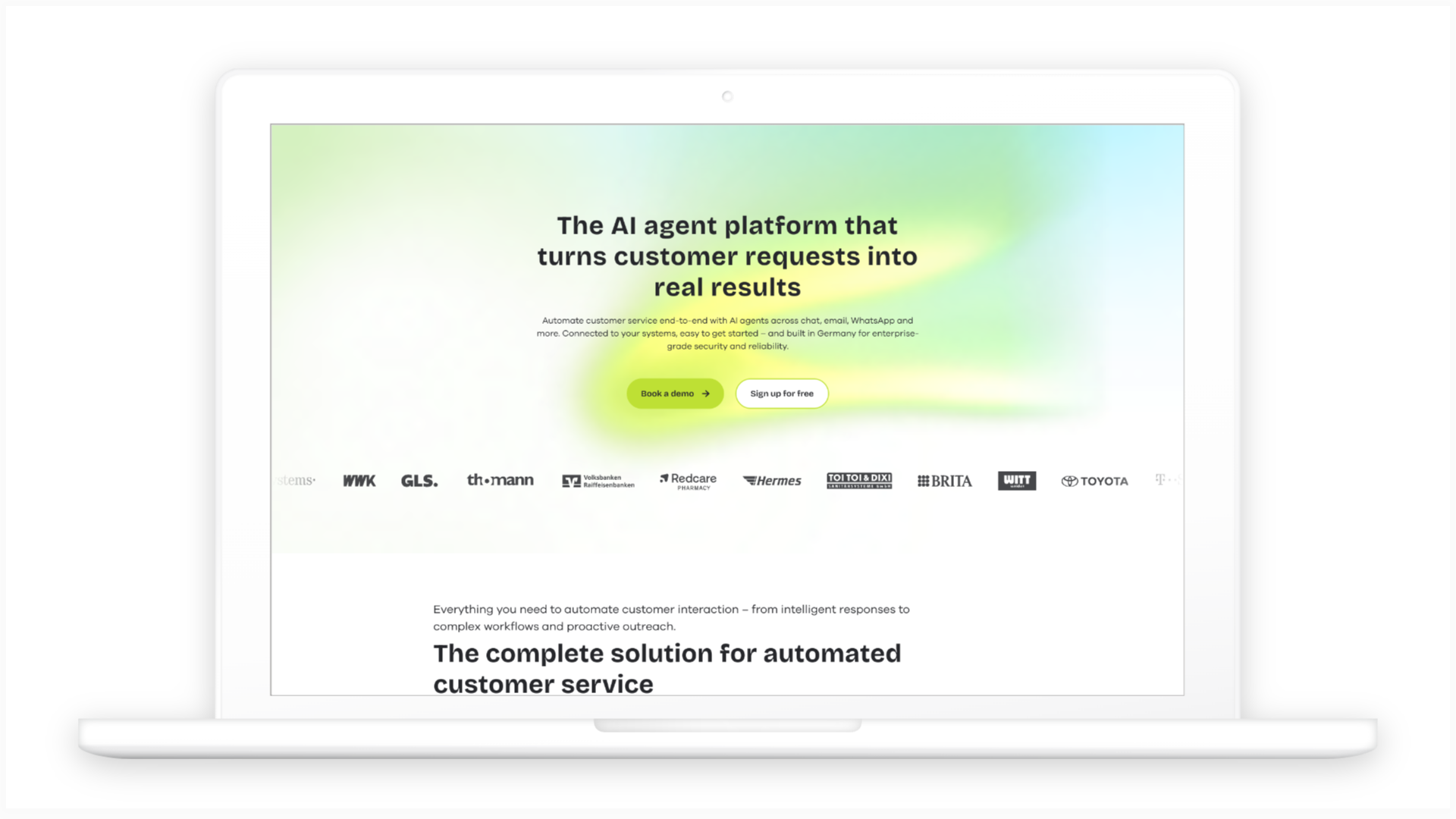 Preview image of website "AI customer communication for sales & support – Lime Connect (ex Userlike)"