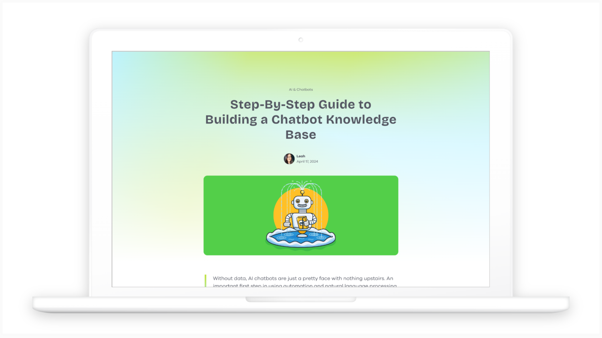 Our guide to creating a Chatbot knowledge base - Lime Connect
