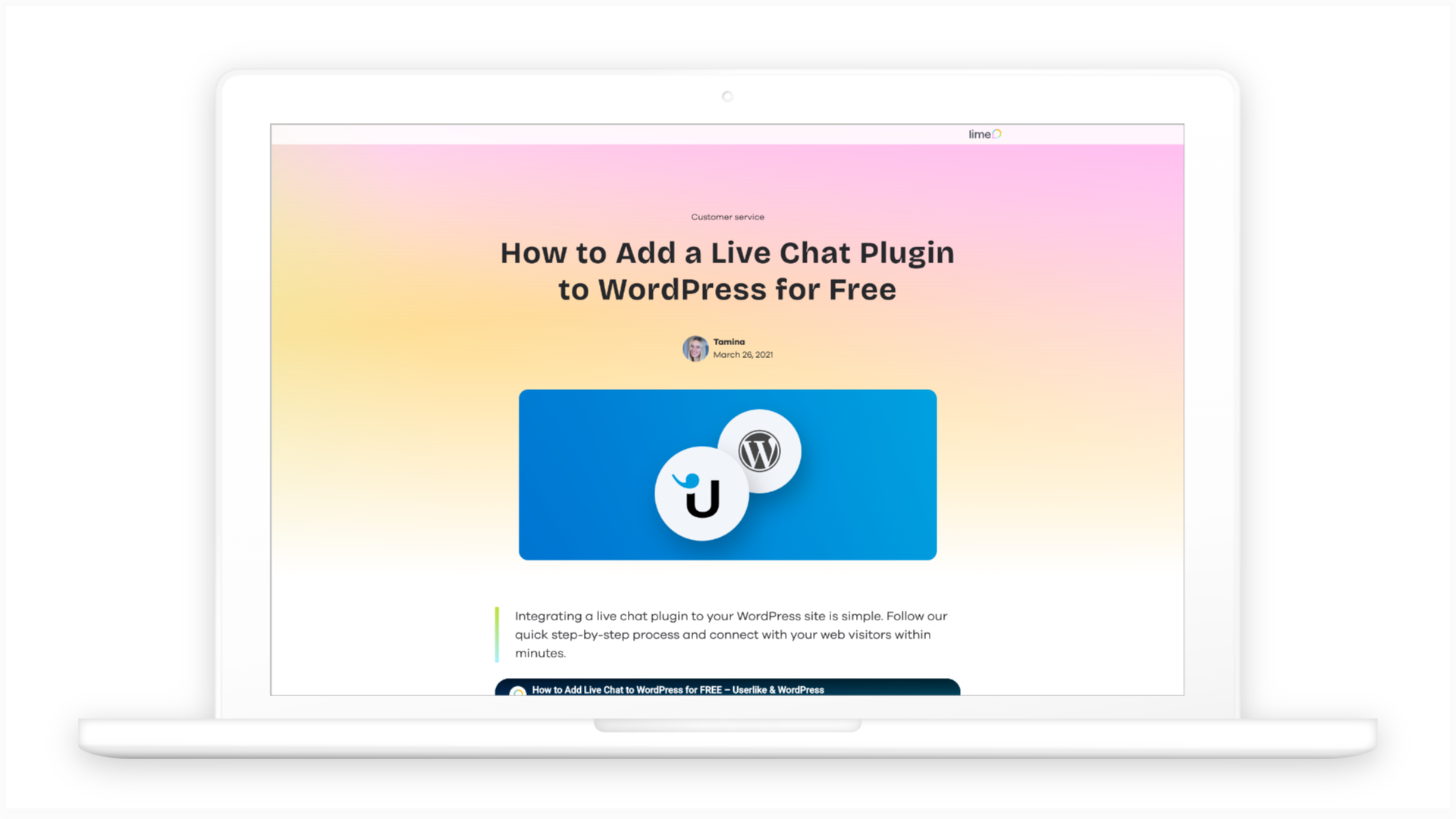 How to add a Live Chat plugin to Wordpress - Lime Connect